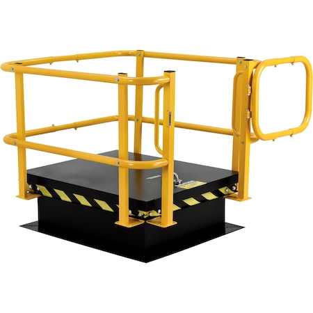 Global Industrial Global Industria Roof Hatch Safety Railing, Galvanized, 36x24 & 36x30 713159